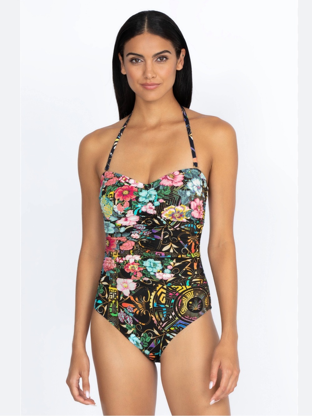 Johnny Was  FLORAL PEACE RUCHED SWEETHEART ONE PIECE
one-piece swimsuit